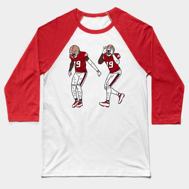 Deebo Samuel Griddy Baseball T-Shirt by rattraptees